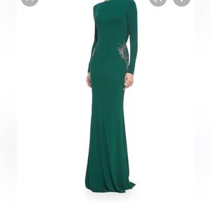 Badgley Mischka Green Evening Gown